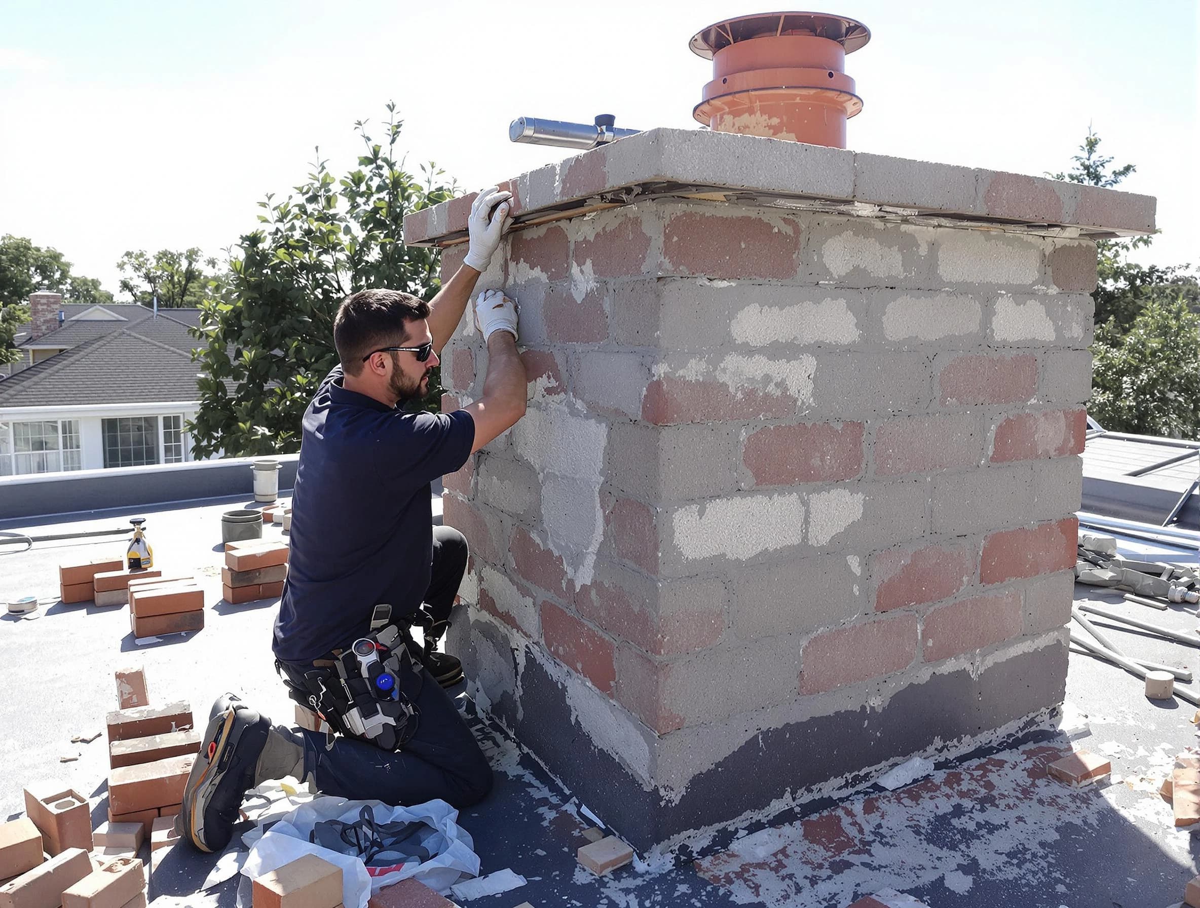 Advanced chimney repair process by Holt Chimney Sweep in Holt, AL