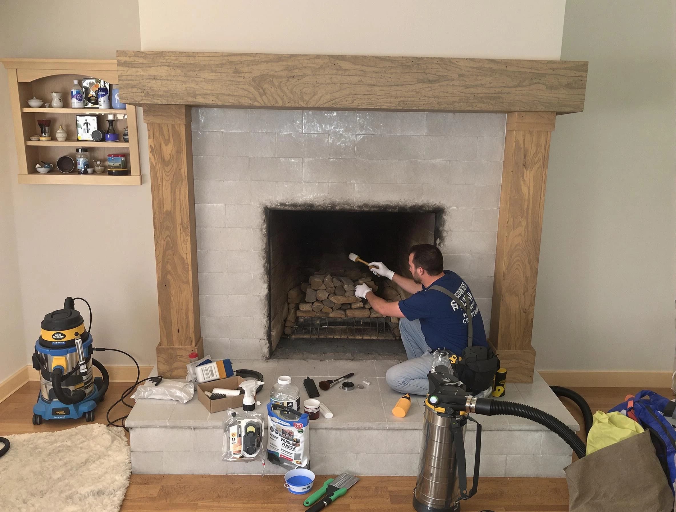 Detailed creosote removal process by Holt Chimney Sweep in Holt, AL