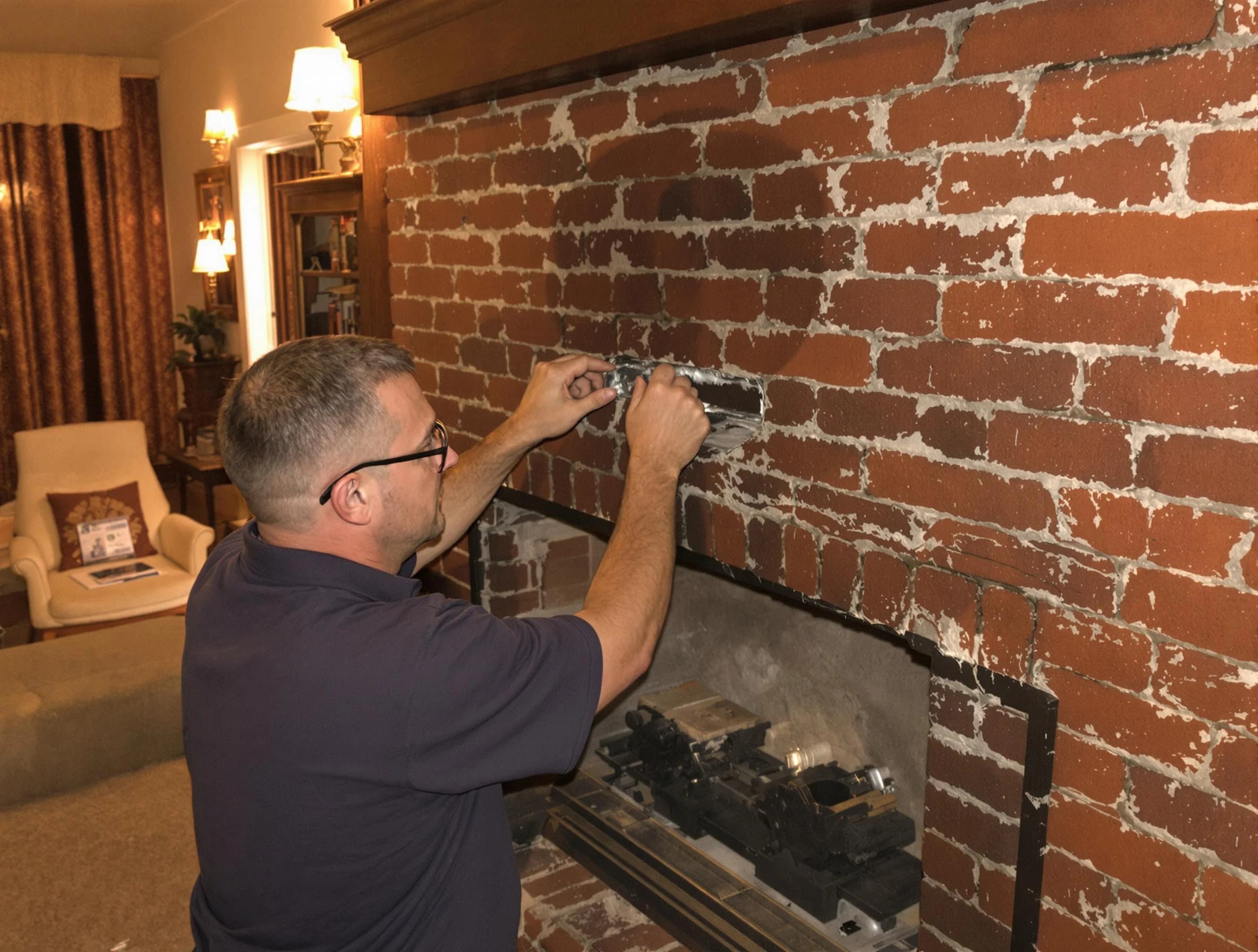Holt Chimney Sweep expert fixing a fireplace in Holt, AL