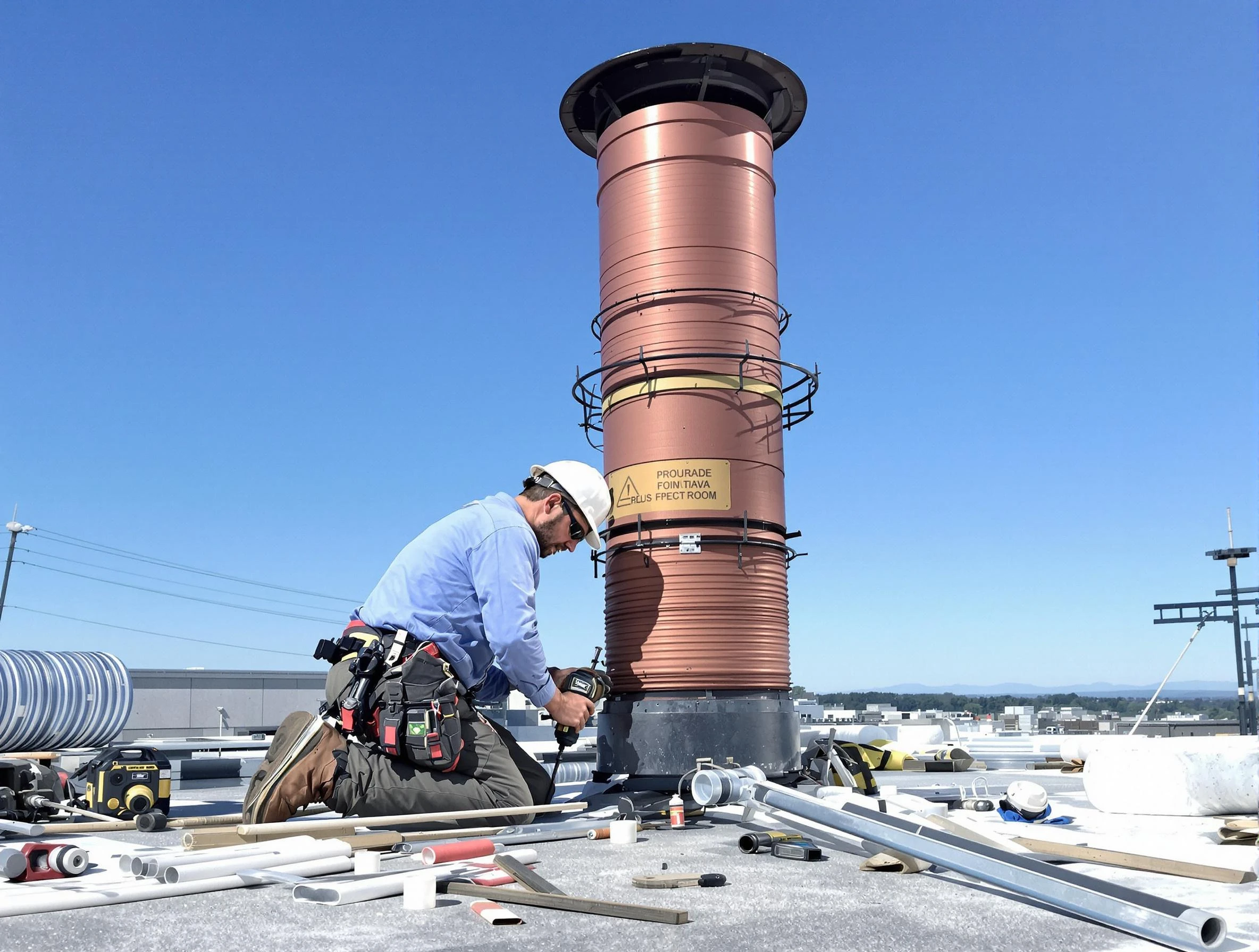Installed chimney liner by Holt Chimney Sweep in Holt, AL