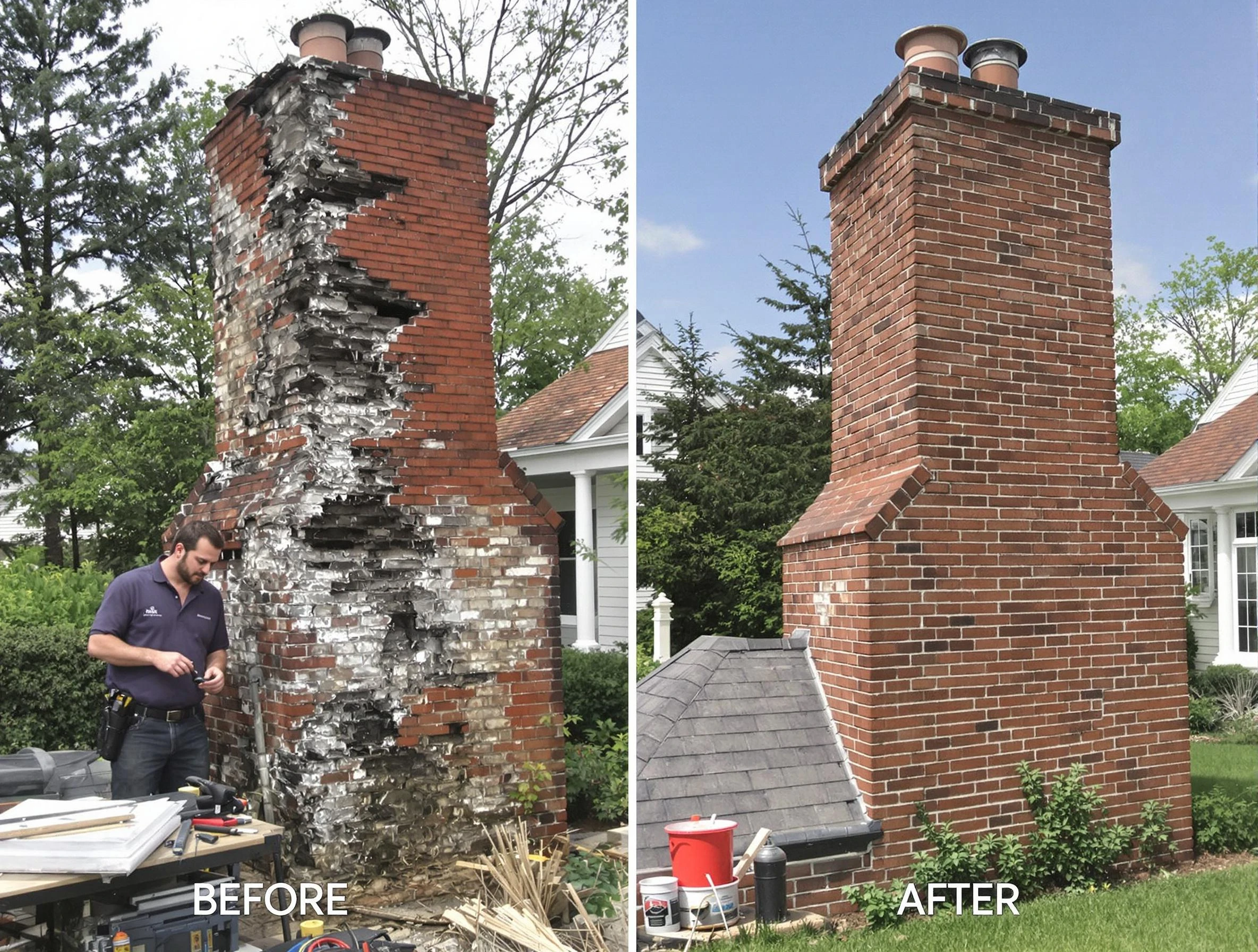 Holt Chimney Sweep performing a full chimney restoration in Holt, AL