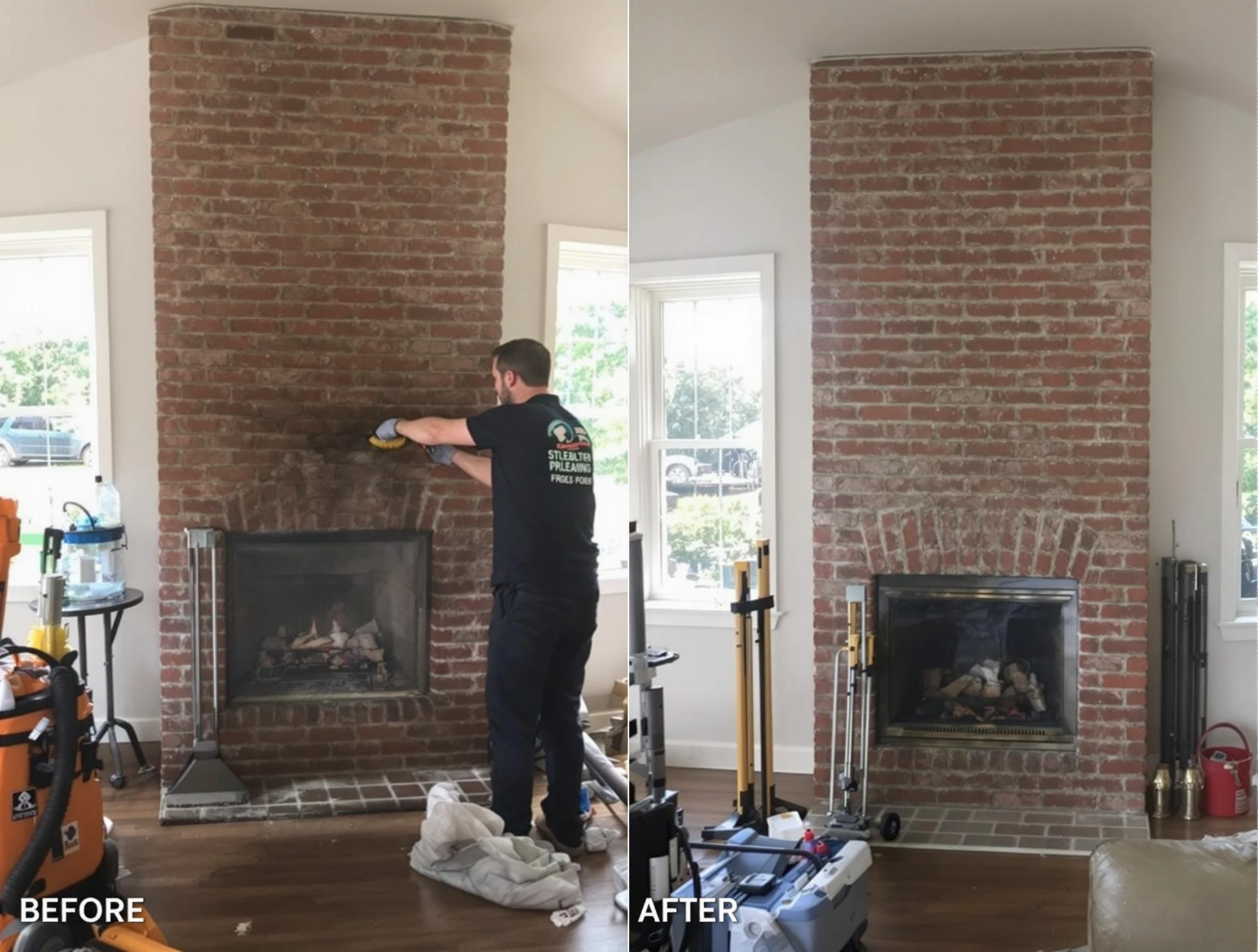 Finished chimney sweeping service by Holt Chimney Sweep in Holt, AL