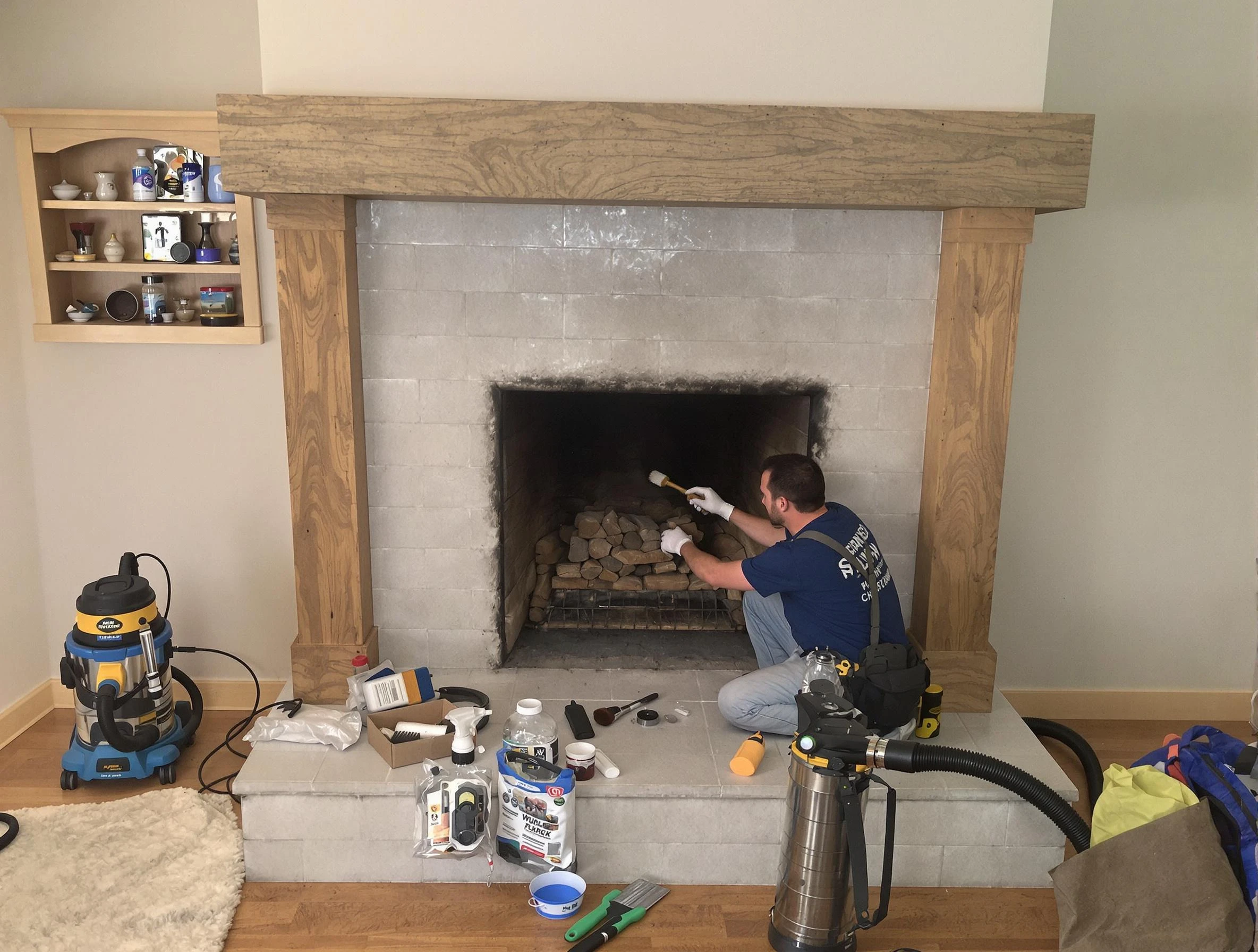 Detailed creosote removal process by Holt Chimney Sweep in Holt, AL