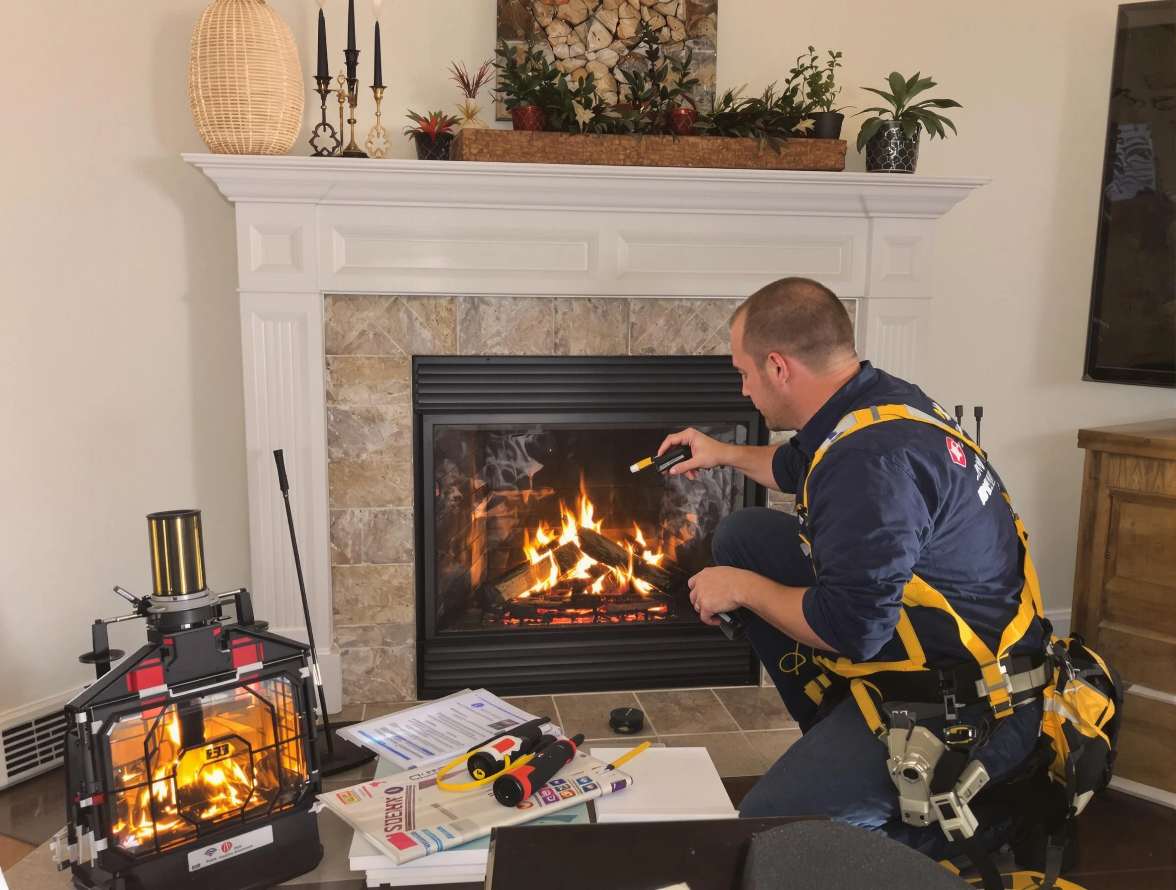 Safety-focused fireplace inspection by Holt Chimney Sweep in Holt, AL